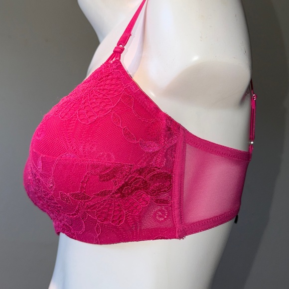 NATORI Zen Contour Lace Underwire Cami Bra In Hot Pink‎ 32DDD NWOT - Picture 6 of 12